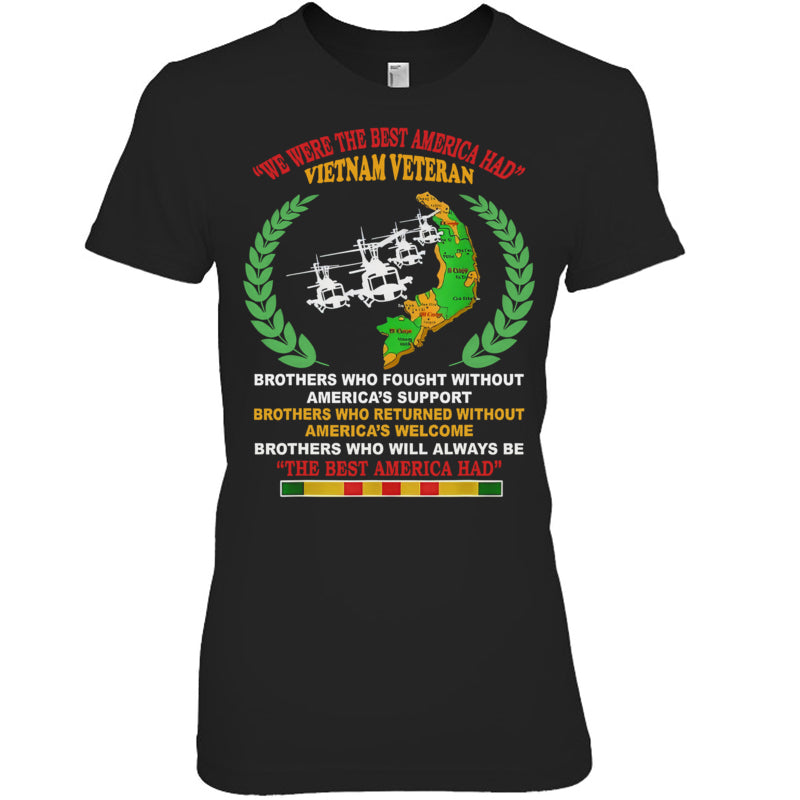 BlackWomanTshirtWeWereTheBestAmericaHadVietnamVeteranGiftForVeteran