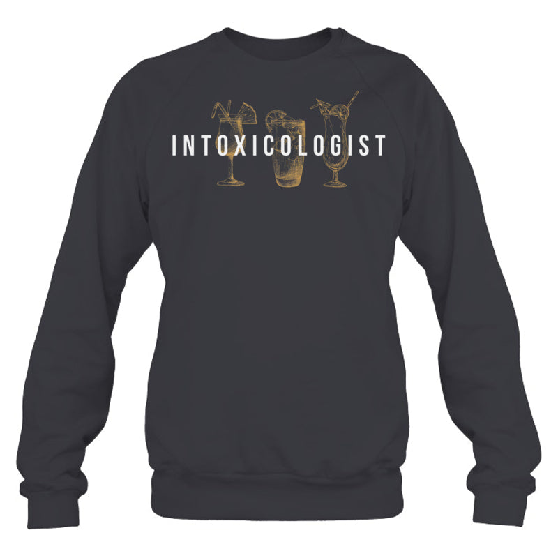 HeatherDarkGreySweatshirtIntoxicologistBartenderTapsterBartendingBarPubOwnerGiftForBartender