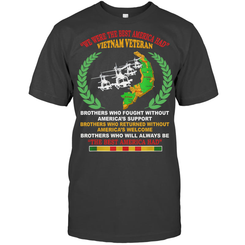 HeatherDarkGreyTshirtWeWereTheBestAmericaHadVietnamVeteranGiftForVeteran