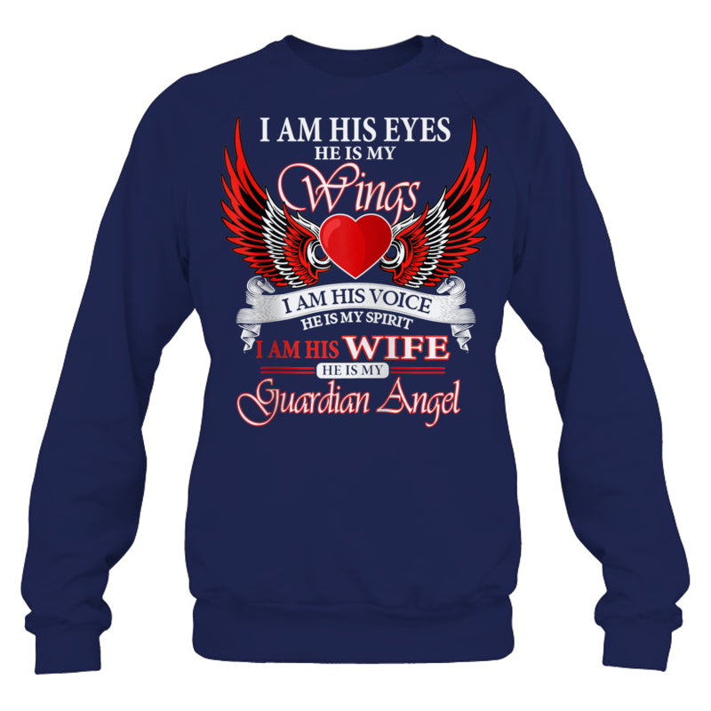 NavySweatshirtIAmHisWifeHeIsMyWingsMyGuardianAngelHeaven