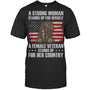 BlackTshirtAFemaleVeteranStandsUpForHerCountryWomenMomGiftForVeteran