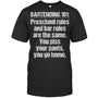 BlackTshirtBartending101PreschoolRulesAndBarRulesAreTheSameGiftForBartender
