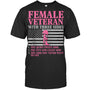 BlackTshirtFemaleVeteranWithThreeSidesWomenVeteranMotherGrandmaGiftForVeteran