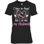 BlackWomanTshirtIHaveAnAngelInHeavenAndICallHimMyHusbandMemorialHeaven