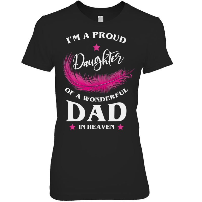 BlackWomanTshirtImAProudDaughterOfAWonderfulDadInHeaven