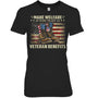 BlackWomanTshirtMakeWelfareAsHardToGetAsVeteranBenefitsGiftForVeteran