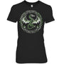 BlackWomanTshirtTribalIrishGreenCelticKnotFantasyCelticDragonGiftForDragonLovers