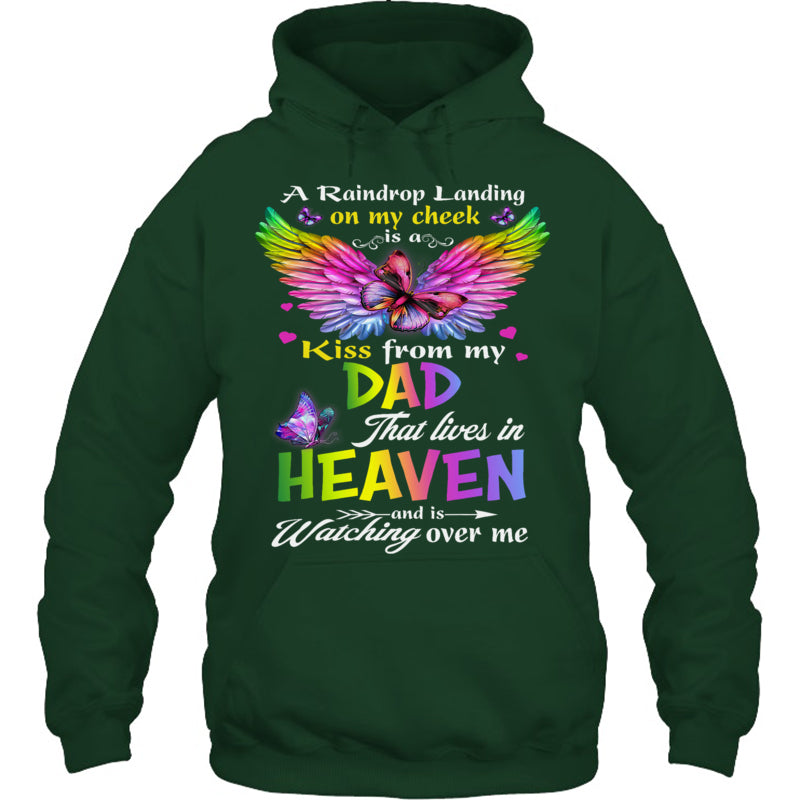 ForestGreenHoodieInRaindropLandingMemoryOfDadAngelKnowHeavenBeautifulPlaceMemoriesHeaven