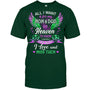 ForestGreenTshirtAllIWantMomAndDadMyAngelsInHeavenILoveAndMissThemHeaven