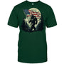 ForestGreenTshirtBigFootBigfootSasquatchAmericanFlagPatriotic4thJulyGiftForVeteran