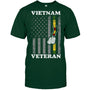 ForestGreenTshirtVietnamVeteranUSFlagGiftVietnamWarVetVeteranGiftForVeteranV2