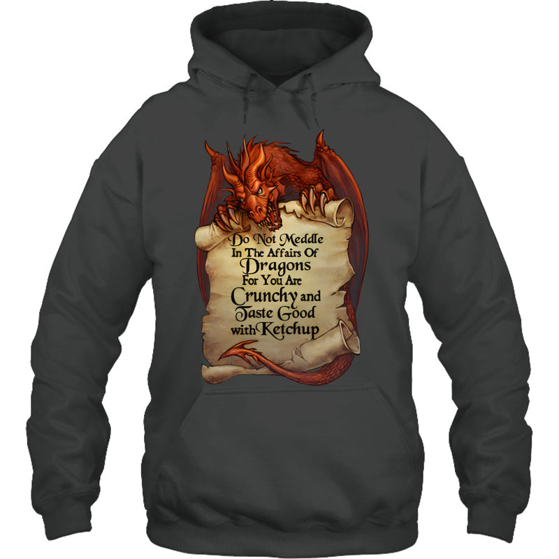 HeatherDarkGreyHoodieDoNotMeddleInTheAffarisOfDragonsGiftForDragonLovers
