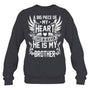 HeatherDarkGreySweatshirtABigPieceOfMyHeartLivesInHeavenHeIsMyBrotherMyAngelInMemory