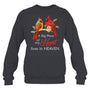 HeatherDarkGreySweatshirtCardinalMemorialABigPieceOfMyHeartLivesInHeaven