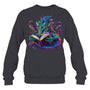 HeatherDarkGreySweatshirtDragonReadingBookGiftForDragonLovers