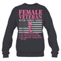 HeatherDarkGreySweatshirtFemaleVeteranWithThreeSidesWomenVeteranMotherGrandmaGiftForVeteran