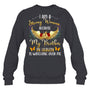 HeatherDarkGreySweatshirtIAmAStrongWomanBecauseMyBrotherInHeavenWatchingMeHeaven