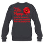 HeatherDarkGreySweatshirtIWearALittlePoppyFlowerRememberAmericanUSAGiftForVeteran