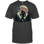 HeatherDarkGreyTshirtBigFootBigfootSasquatchAmericanFlagPatriotic4thJulyGiftForVeteran
