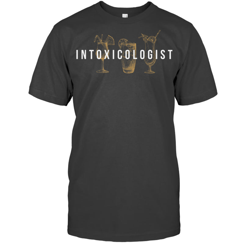 HeatherDarkGreyTshirtIntoxicologistBartenderTapsterBartendingBarPubOwnerGiftForBartender