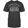 HeatherDarkGreyTshirtSomeoneInHeavenCallsMeMomAngelWingsHeavenMemorialGift
