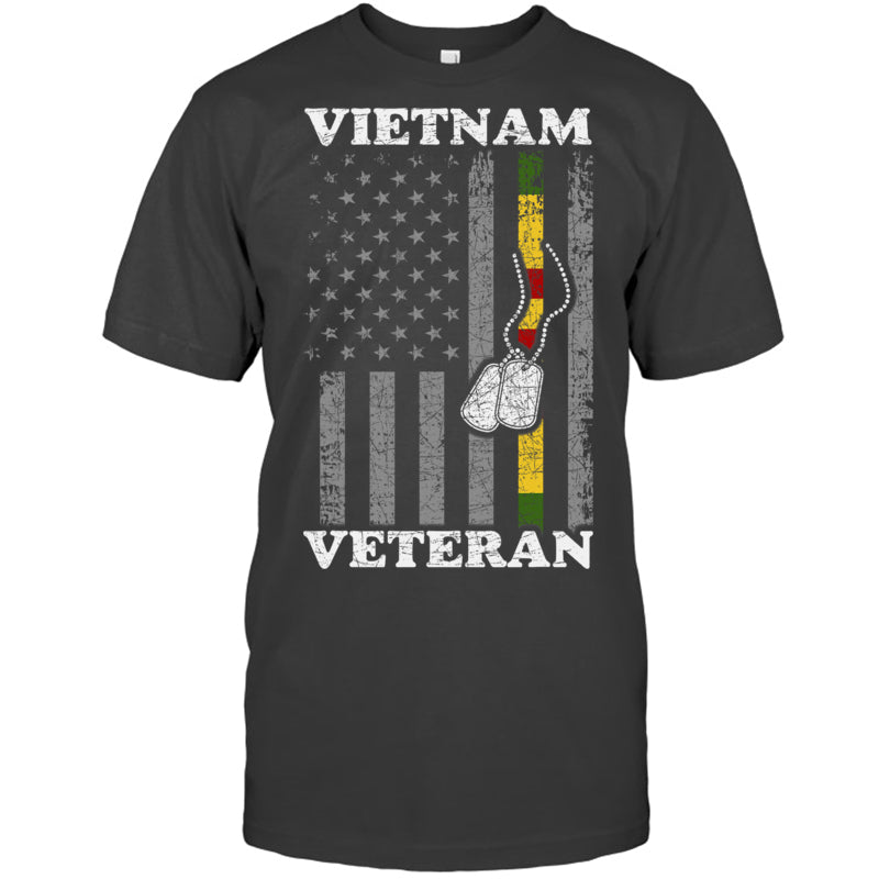 HeatherDarkGreyTshirtVietnamVeteranUSFlagGiftVietnamWarVetVeteranGiftForVeteranV2