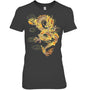 HeatherDarkGreyWomanTshirtTraditionalChineseDragonSymbolOfPowerAndStrengthGiftForDragonLovers