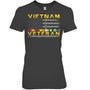 HeatherDarkGreyWomanTshirtVietnamVeteranUSFlagGiftVietnamWarVetVeteranGiftForVeteran