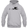 HeatherGreyHoodieIceHockeyHeartbeatGoalieGiftForIceHockeyFanIceHockeyPlayer