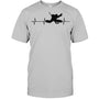 HeatherGreyTshirtIceHockeyHeartbeatGoalieGiftForIceHockeyFanIceHockeyPlayer