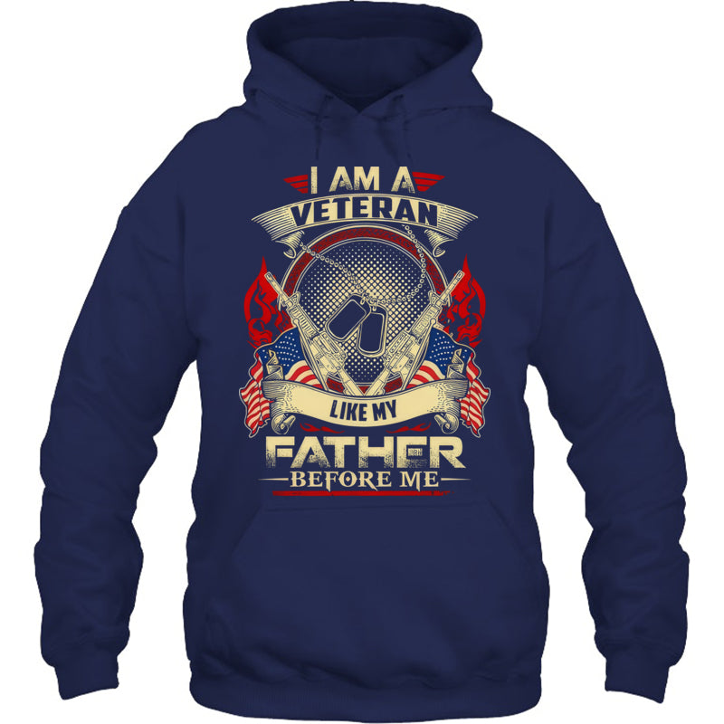 NavyHoodieIAmAVeteranLikeMyFatherBeforeMeGiftForVeteran