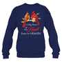 NavySweatshirtCardinalMemorialABigPieceOfMyHeartLivesInHeaven