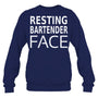 NavySweatshirtFunnyBartendingRestingBartenderFaceGiftsForMenWomenBartenderTShirt