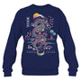 NavySweatshirtJapaneseTokyoDragonAsianInspiredRetro80sStyleGiftForDragonLovers