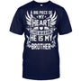 NavyTshirtABigPieceOfMyHeartLivesInHeavenHeIsMyBrotherMyAngelInMemory