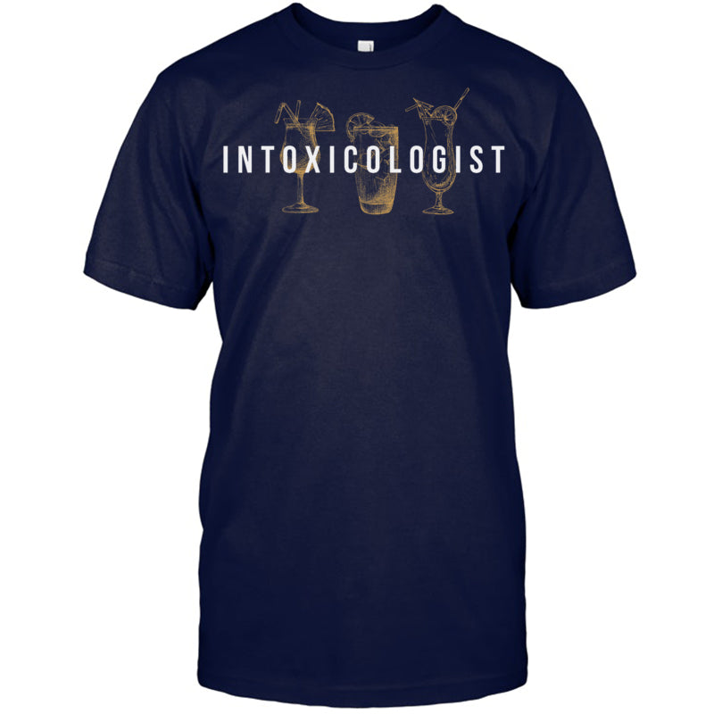 NavyTshirtIntoxicologistBartenderTapsterBartendingBarPubOwnerGiftForBartender