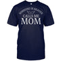 NavyTshirtSomeoneInHeavenCallsMeMomAngelWingsHeavenMemorialGift