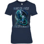 NavyWomanTshirtHeartOfWolfSoulOfADragonDragonWolfWarriorWolfGiftForDragonLovers