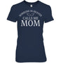 NavyWomanTshirtSomeoneInHeavenCallsMeMomAngelWingsHeavenMemorialGift